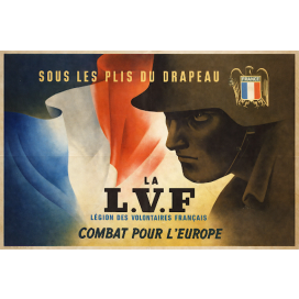 Plakat „Sous les plis du drapeau ... - Unter dem Schutz der Flagge ..."