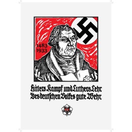 Plakat/Wandschmuck „Hitlers Kampf und Luthers Lehr“