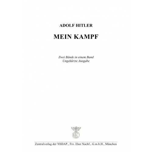 Hitler, Adolf: Mein Kampf