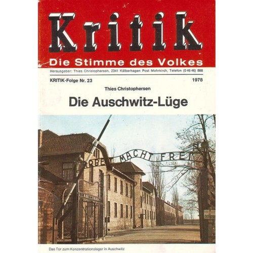 Christophersen, Thies: Die Auschwitz-Lüge