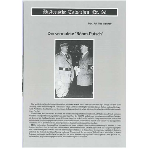 Historische Tatsachen Nr. 89 - Der vermutete „Röhm-Putsch“