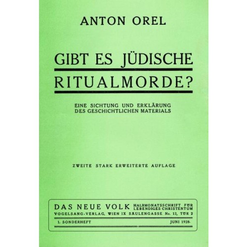 Orel, Anton: Gibt es jüdische Ritualmorde? (Soyka)