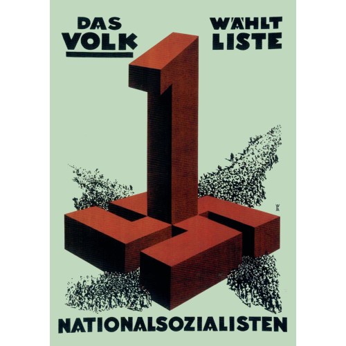 Plakat „Das Volk wählt Liste 1 - Nationalsozialisten"