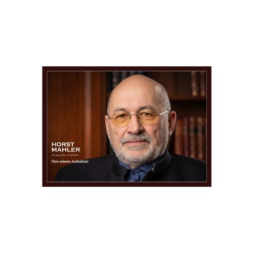 Plakat „Horst Mahler – Ehre seinem Andenken!"