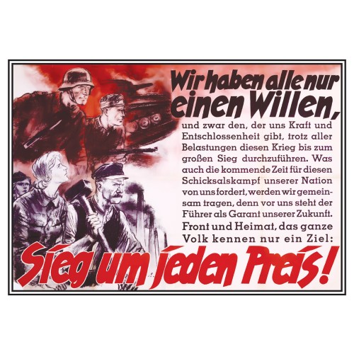 Plakat „Sieg um jeden Preis!“