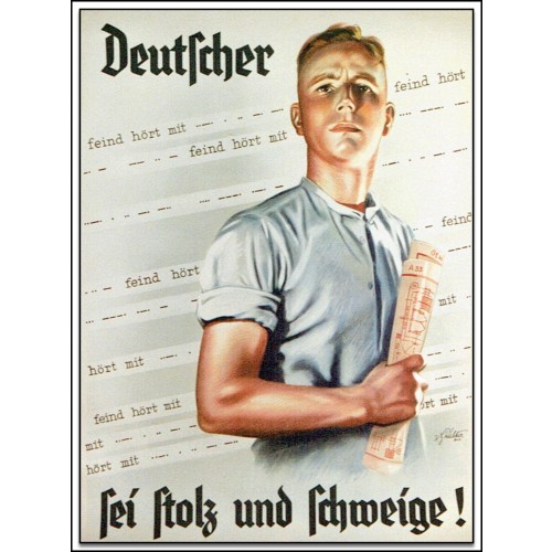 Plakat/Wandschmuck „Deutscher, sei stolz und schweige!“