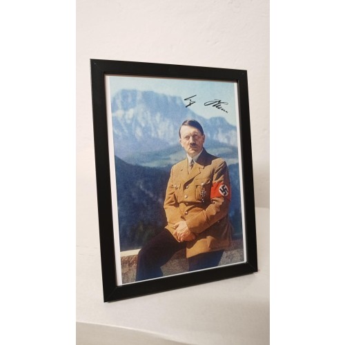 Postkarte Führerportrait mit Unterschrift (DIN A 5)
